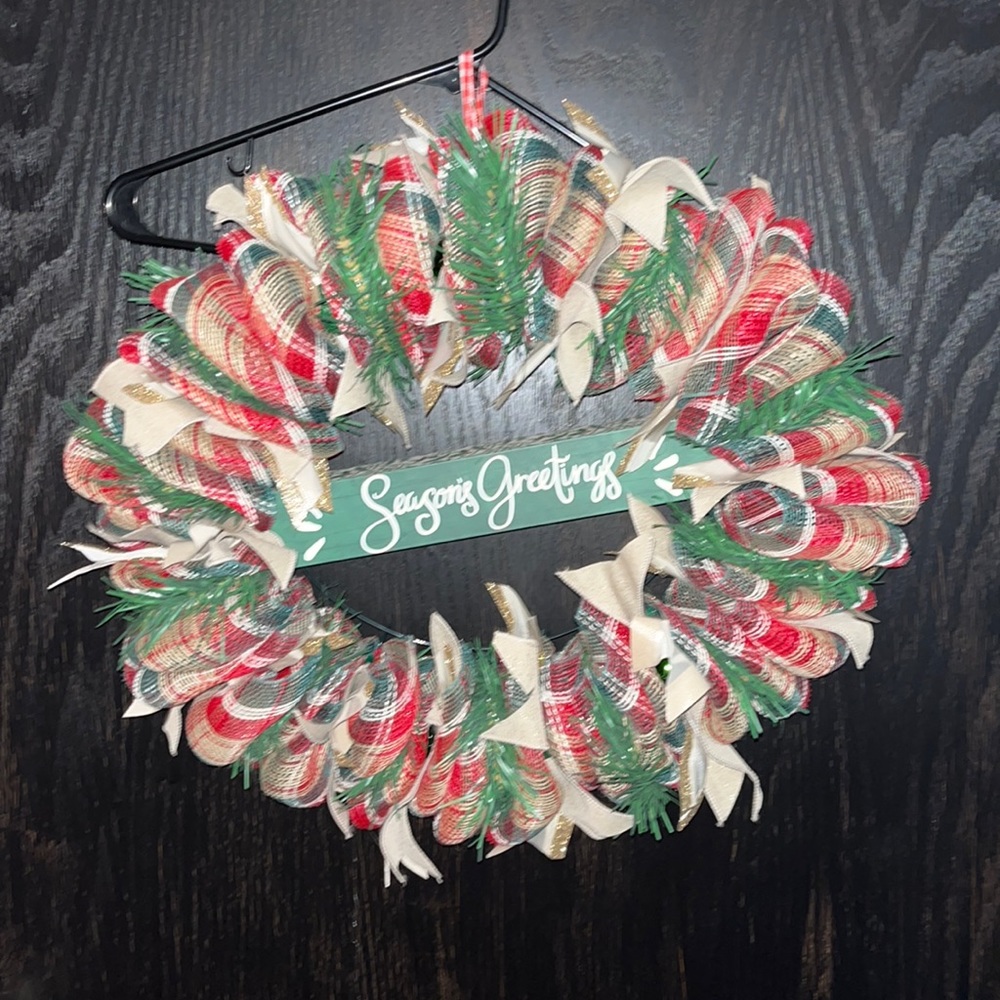 Handmade Christmas wreaths seasons greetings